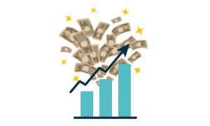 お金、株価上昇